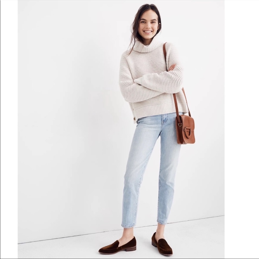 Madewell side button knit turtleneck sweater - SIZE XXS